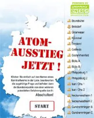 Sofortiger Atomausstieg ist möglich – zumindest virtuell Bild: Sofortiger Atomausstieg ist möglich – zumindest virtuell