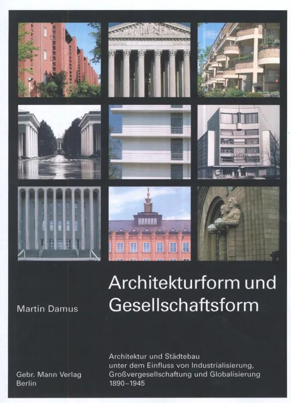 Buchcover „ Architekturform und Gesellschaftsform“ von Prof. Martin Damus.