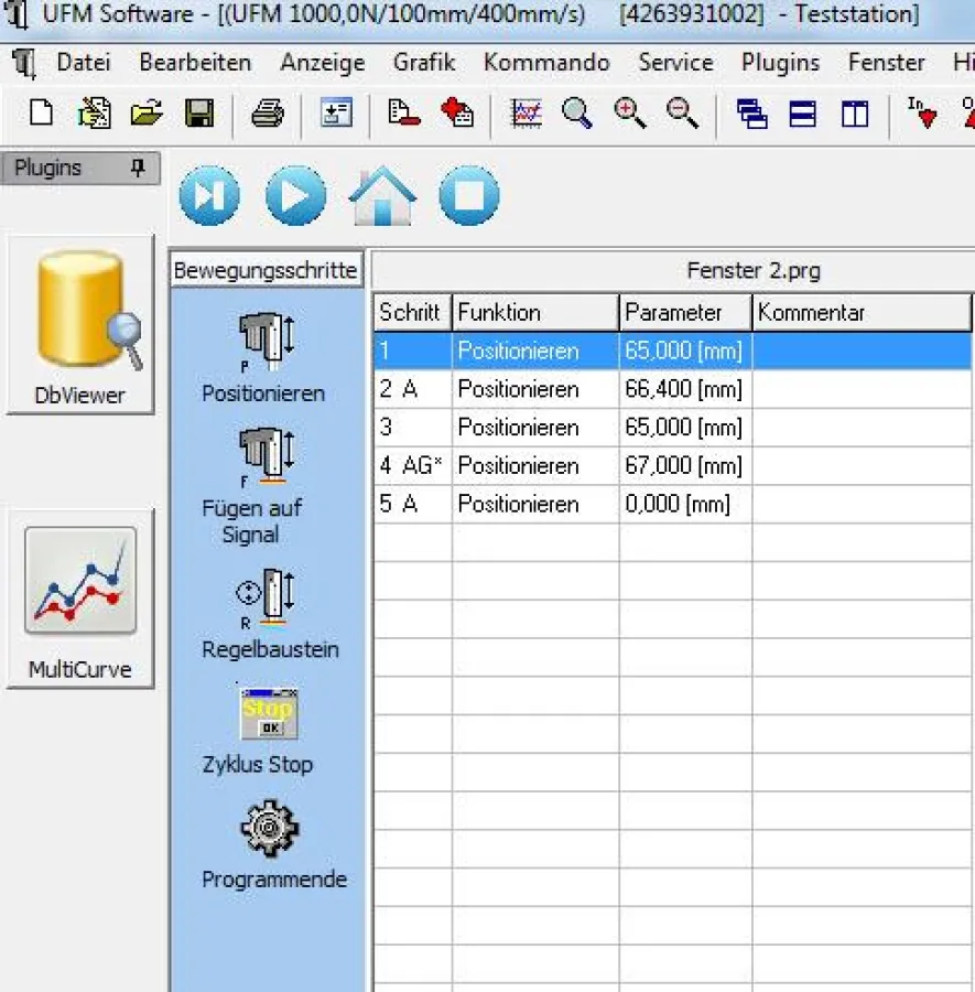 Plugin-Leiste Programmoberfläche V5