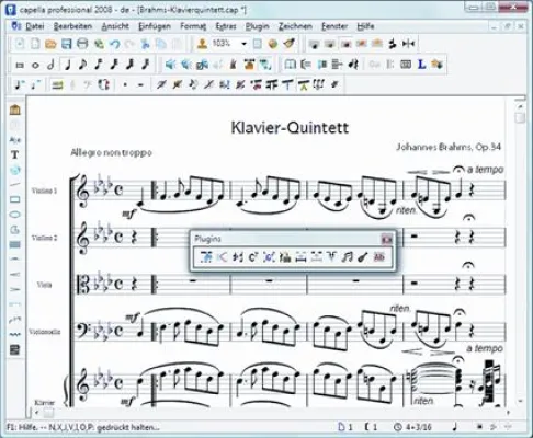 Bild: capella professionell 2008 mit neuem Partiturassistenten und freier Tempowahl