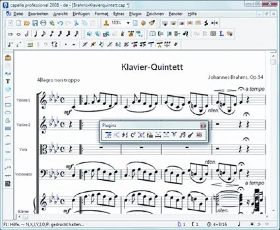 Bild: capella professionell 2008 mit neuem Partiturassistenten und freier Tempowahl