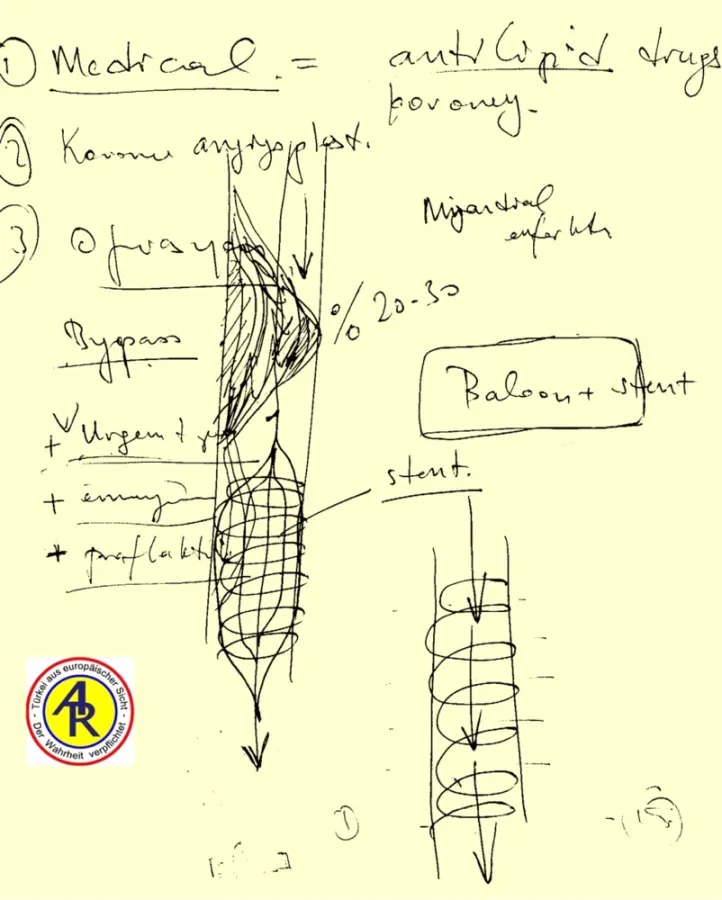 Skizzen aus dem ATR-Interview über Bypass-Operationen in der Türkei