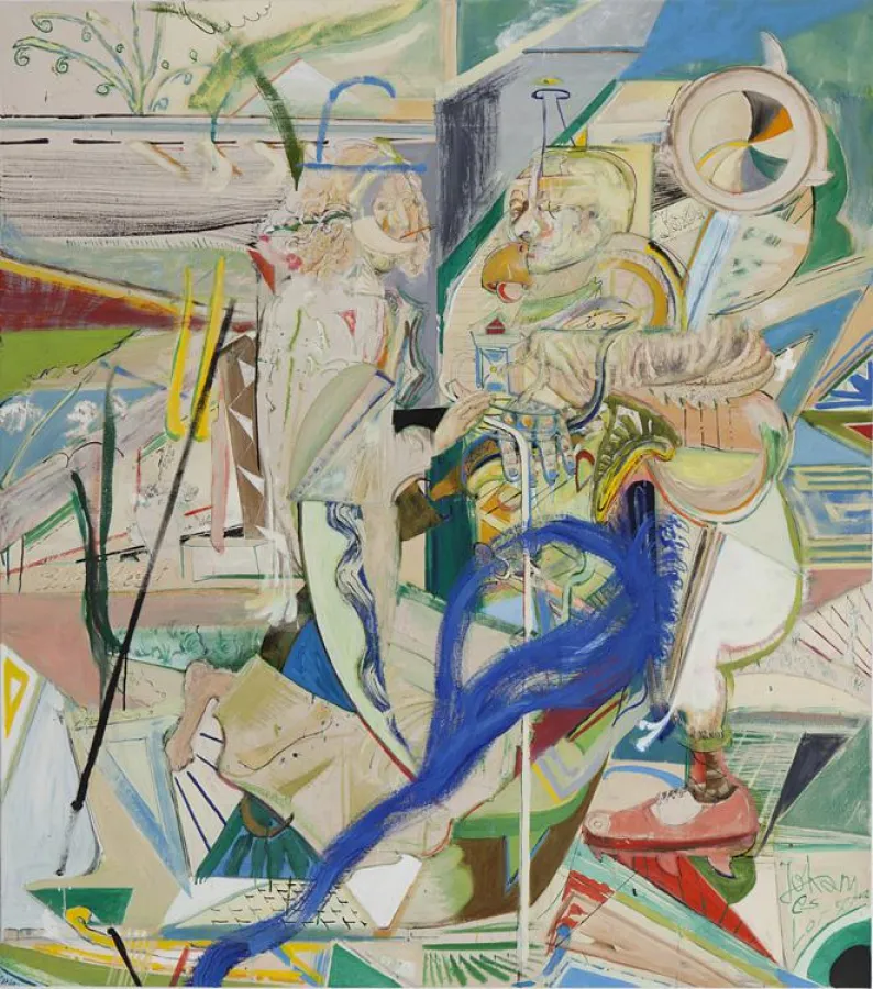 Johannes Lotz »Regelwerk« 2012, Öl und Tempera auf Leinwand, 175 x 155 cm