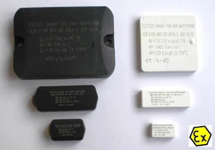 Bild: TECTUS stellt ATEX zertifizierte UHF RFID TAGs für den Einsatz IN- und AUF- METALL auf der HazardEx 2012 vor