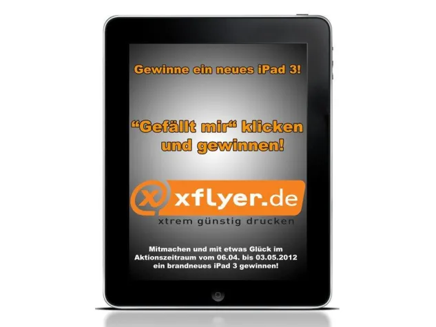 Bild: Druckerei xflyer.de verlost das neue ipad3