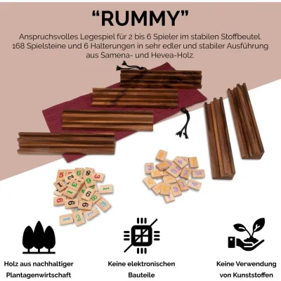 Bild: LOGOPLAY stellt Rummy-Varianten in edler Holzoptik vor - Strategischer Spielspaß für die ganze Familie