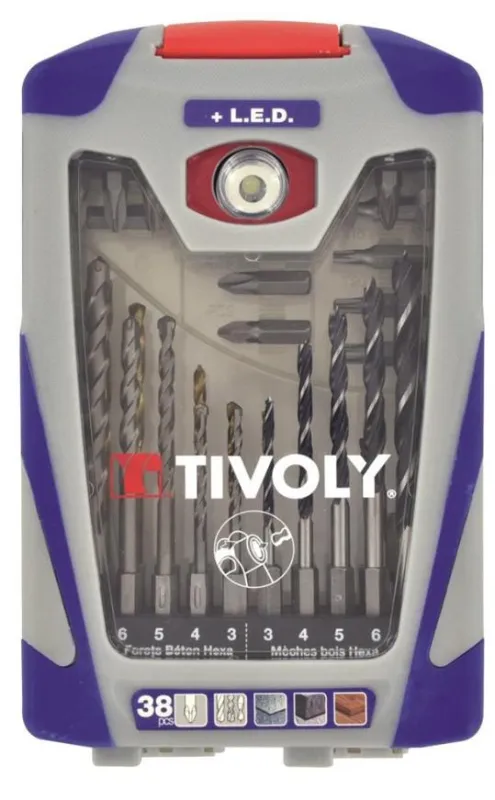 Eine von 9 LED WORKSET Bohrerkassetten: die T38
