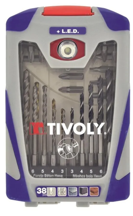 Eine von 9 LED WORKSET Bohrerkassetten: die T38