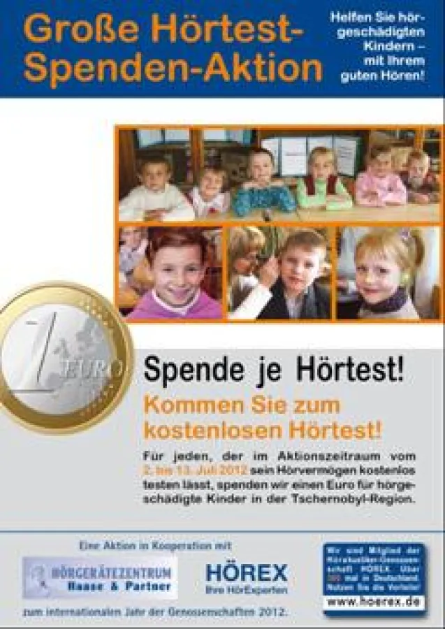 Plakat-Motiv der HÖREX Hör-Akustik eG (Quelle: HÖREX).