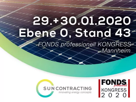 Bild: Sun Contracting AG: Zweite Teilnahme am FONDS professionell KONGRESS Mannheim