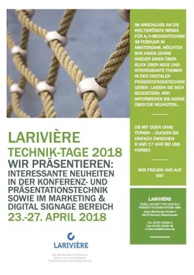 Bild: Larivière zeigt Neuheiten in der Konferenz- und Präsentationstechnik
