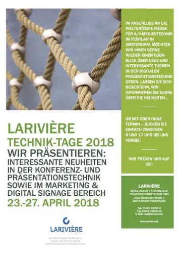Bild: Larivière zeigt Neuheiten in der Konferenz- und Präsentationstechnik