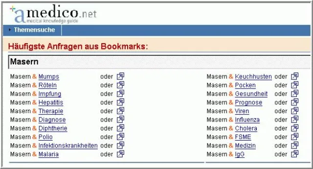 Bild: amedico: Die Medizinische Suche der neuen Dimension