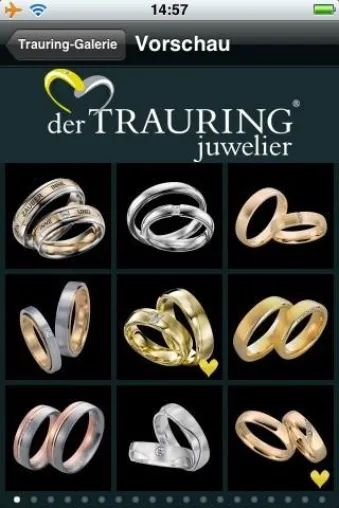 Neue Version der iPhone-App Trauring Bild: Neue Version der iPhone-App Trauring