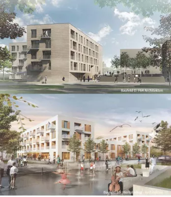 Bild: HERAUSRAGENDE ENTWÜRFE FÜR DIE BAUFELDER B3 UND D, DIE SICH HARMONISCH IN DAS ZUKÜNFTIGE QUARTIER EINFÜGEN