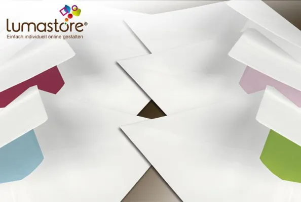Bild: Lumastore® Umschläge mit Farbfutter für einen Hauch von Farbe …