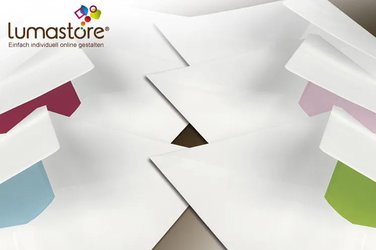 Bild: Lumastore® Umschläge mit Farbfutter für einen Hauch von Farbe …