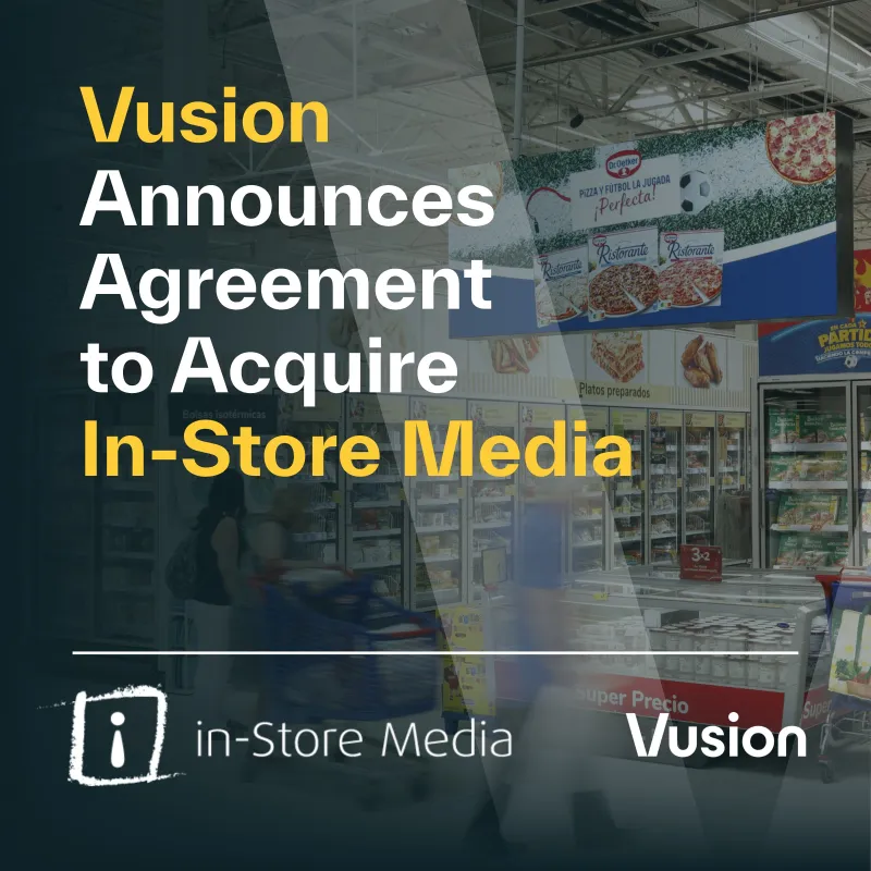Vusion vereinbart Übernahme von In-Store Media (ISM)  (© Vusion)