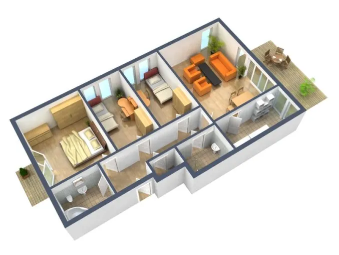 Bild: Grundriss erstellen - 2D, 3D und interaktiv begehbar