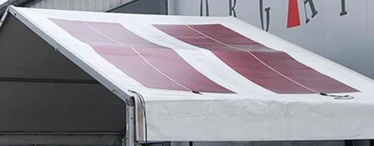Solar-Zeltplanen versorgen Events von RÖDER und ORGATENT mit erneuerbarer Energie Bild: Solar-Zeltplanen versorgen Events von RÖDER und ORGATENT mit erneuerbarer Energie
