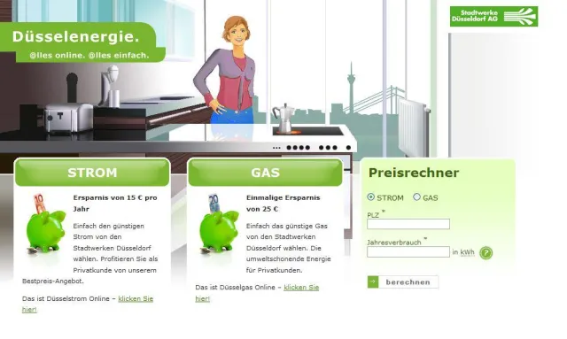 Düsselenergie - Online, einfach, nah Bild: Düsselenergie - Online, einfach, nah