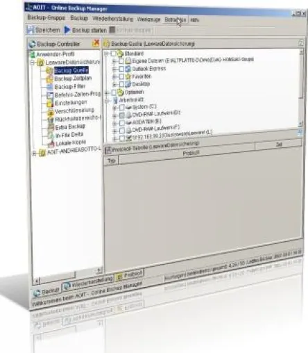 Online Backup - Microsoft Exchange Server Bild: Online Backup - Microsoft Exchange Server