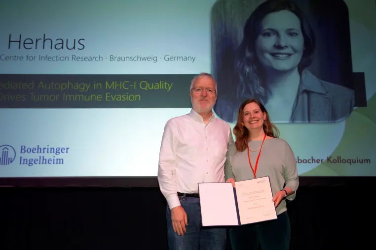 Bild: Lina Herhaus erhielt Otto-Meyerhof-Preis von GBM und Boehringer Ingelheim
