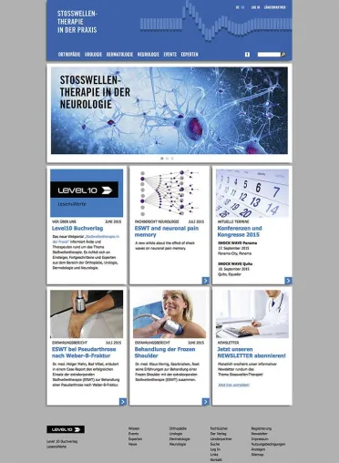 Bild: Anwenderportal www.stosswellen-praxis.de komplett überarbeitet
