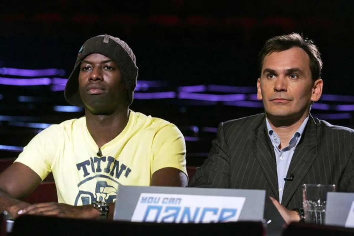 Onyele Kelechi als Juror bei der SAT1 Erfolgsserie YOU CAN DANCE (r. Dirk Ellwert)