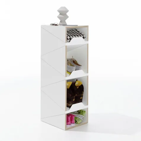 Bild: Premiere auf der IMM Cologne 2015: Das 'shustack' Aufbewahrungssystem (Müller Möbelwerkstätten)