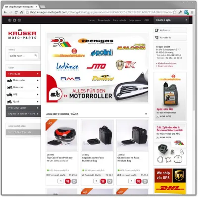 Bild: Fachgroßhändler KRÜGER Moto-Parts öffnet Shopsystem für Privatkunden