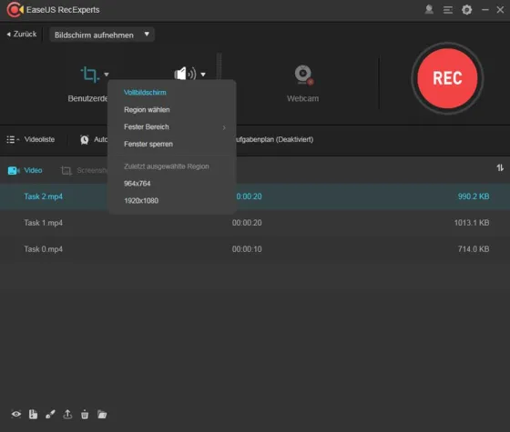 Bild: Professionelle Videos auf dem PC herstellen: Mit der kostenlosen Software EaseUS RecExperts wird jeder zum Film-Fachmann