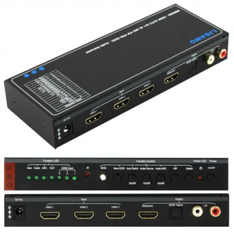 Bild: 2-in-1: Ligawo vereint erfolgreich einen 3x1 Switch mit einem analog/digital Audio Extractor!