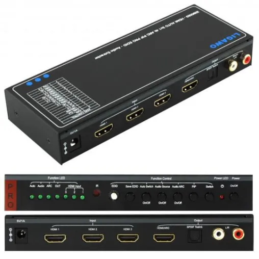 Bild: 2-in-1: Ligawo vereint erfolgreich einen 3x1 Switch mit einem analog/digital Audio Extractor!