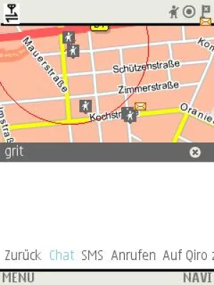 Bild: Mit Qiro standortbezogen auf dem Handy chatten