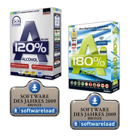 Bild: Franzis Software in Folge auf Siegertreppe bei „Software des Jahres 2009“