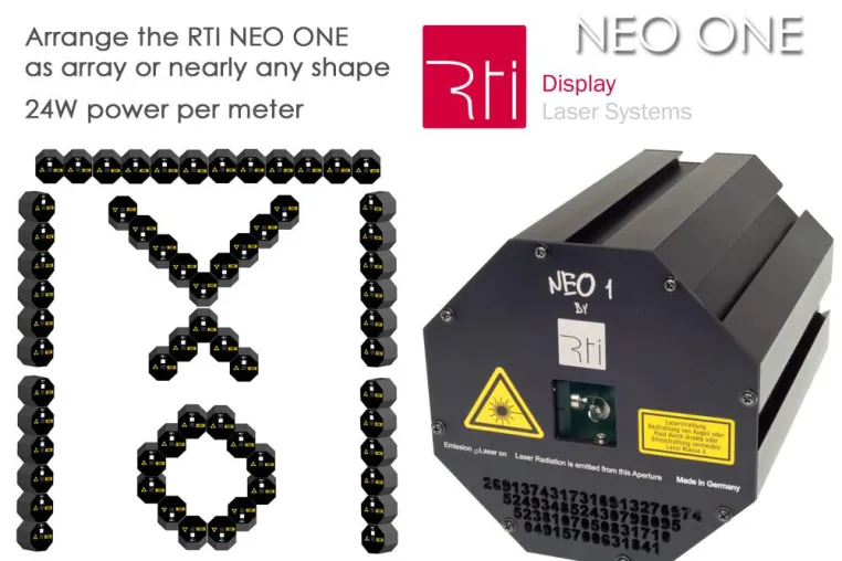 Bild: Der neue RTI NEO ONE Showlaser ermöglicht völlig neue Lichtdesigns