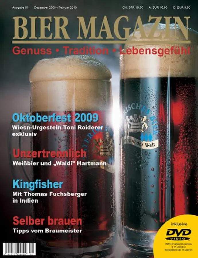 Titelbild der ersten Ausgabe BIER MAGAZIN ( Dezember 2009 - Februar 2010 )