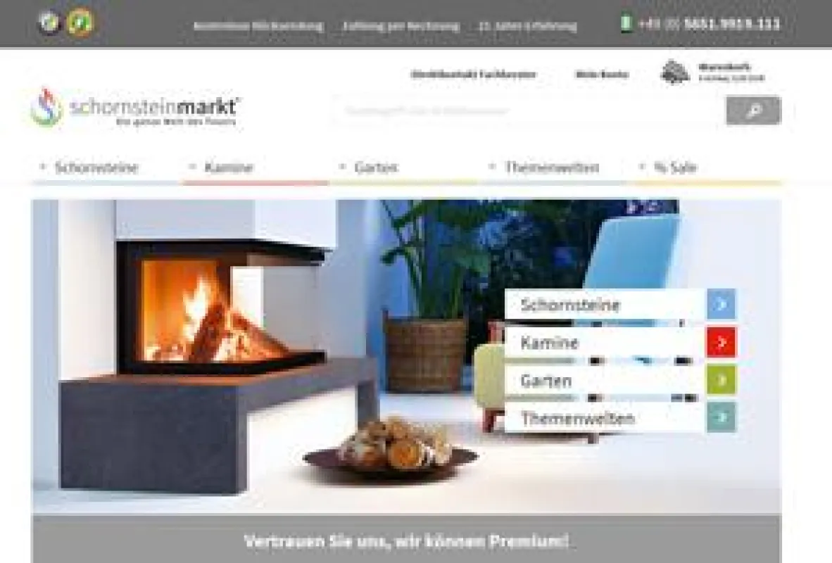 Die neue Startseite von Schornsteinmarkt®