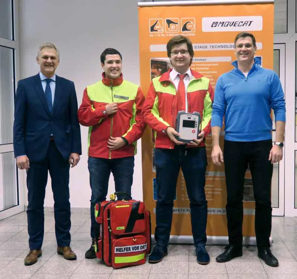 Rot Kreuz Team Nufringen, Hauptamtsleiter Nufringen Maier-Nagel, CEO Andrew Abele (Foto: Movecat)