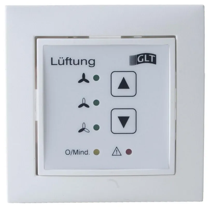 Wesentliche Elemente der benutzerfreundlichen Fernbedienung des Lüftungsgerätes Fox Comfort Plus sind übersichtlich angeordnet