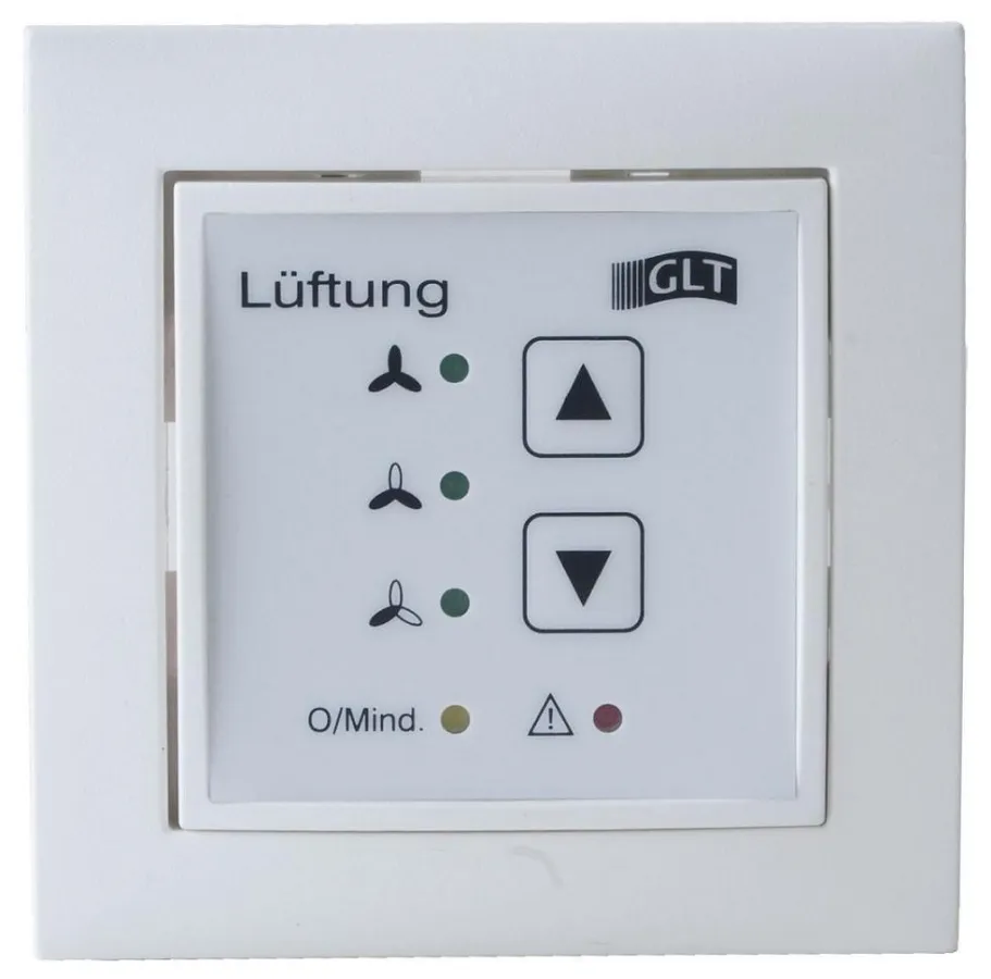 Wesentliche Elemente der benutzerfreundlichen Fernbedienung des Lüftungsgerätes Fox Comfort Plus sind übersichtlich angeordnet