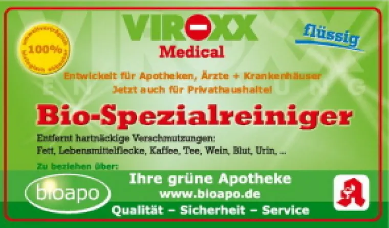 Bild: Weltneuheit VIROXX Bio-Spezialreiniger exklusiv bei bioapo