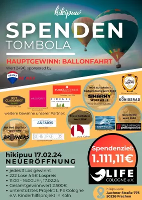 Bild: Karitative Spenden-Tombola zur hikipuu Flagship Eröffnung am 17.02.204