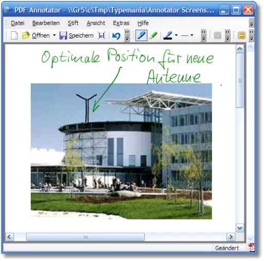 Bild: PDF Annotator 1.2: Korrekturen in der PDF-Datei anmerken