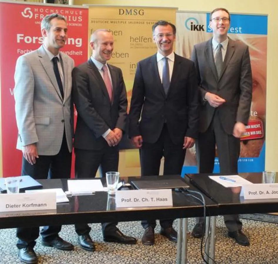 V.l.n.r.: Dieter Korfmann, Pof. Dr. Haas, Prof. Dr. Jockwig, Dr. Hager