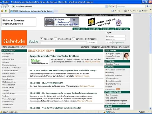 Bild: Webtipp: Gabot.de - Die ganze Welt des Gartenbaus online