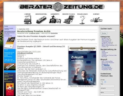Bild: Beraterzeitung.de bietet Archiv für Premium-Ausgaben an