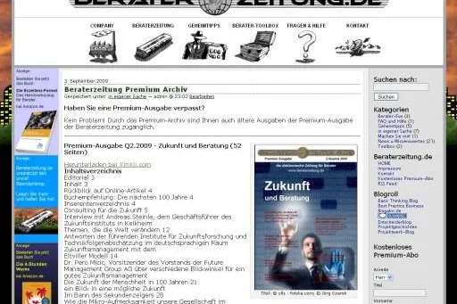 Bild: Beraterzeitung.de bietet Archiv für Premium-Ausgaben an