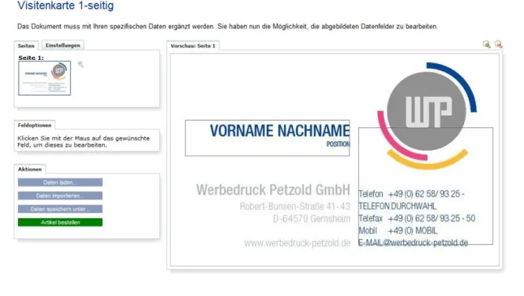 Bild: Werbedruck Petzold – web2print mit autoAD in Relase 5.0